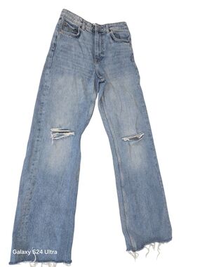 Zara Light Blue Bootcut Distressed Men’s Jeans